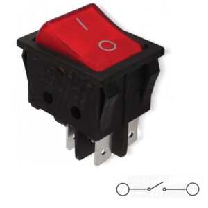Interruttore a Bilanciere Luminoso 2P 15A 250V 4 Terminali